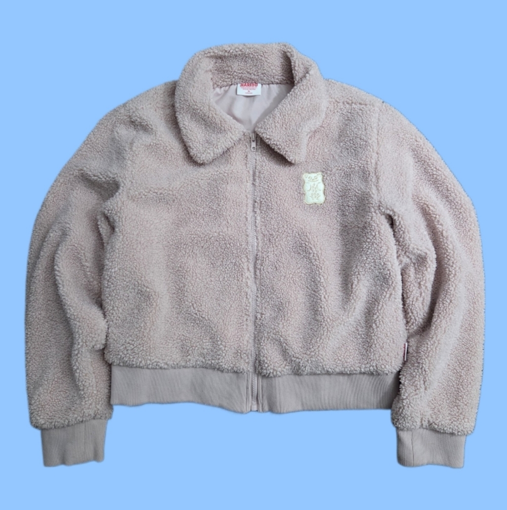 Haribo Jr's Teddy Zip Up Kids Pink Fleece Jacket